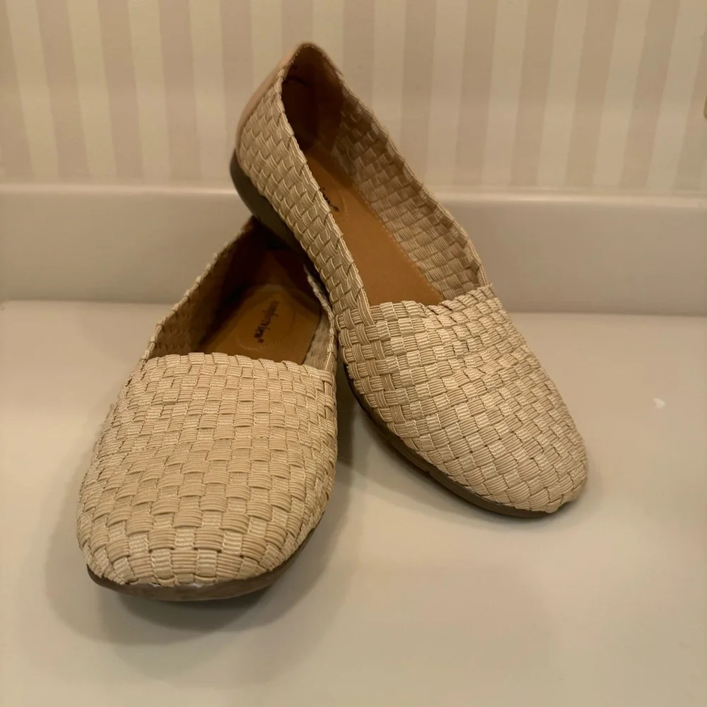 Comfortview The Bethany Slip On Flat - Khaki Metallic